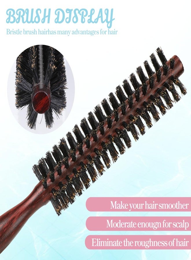 simarro Small Round Head Hair Brush, Boar Bristle Brush, Soft Natural Bristles with Wooden Handle, Suitable for Short Hairs, Fine Hairs Drying, Styling, Men's Beard Brushes, Restore Hair Shine - Image 5